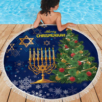 Merry Chrismukkah Beach Blanket Merry Christmas and Happy Hanukkah LT9 - Wonder Print Shop