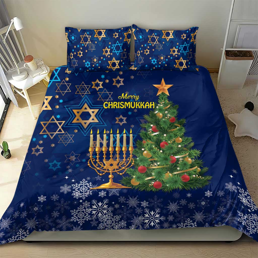 Merry Chrismukkah Bedding Set Merry Christmas and Happy Hanukkah LT9 - Wonder Print Shop