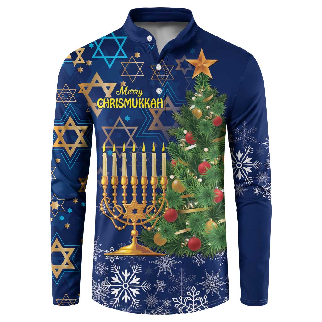 Merry Chrismukkah Button Sweatshirt Merry Christmas and Happy Hanukkah LT9 - Wonder Print Shop