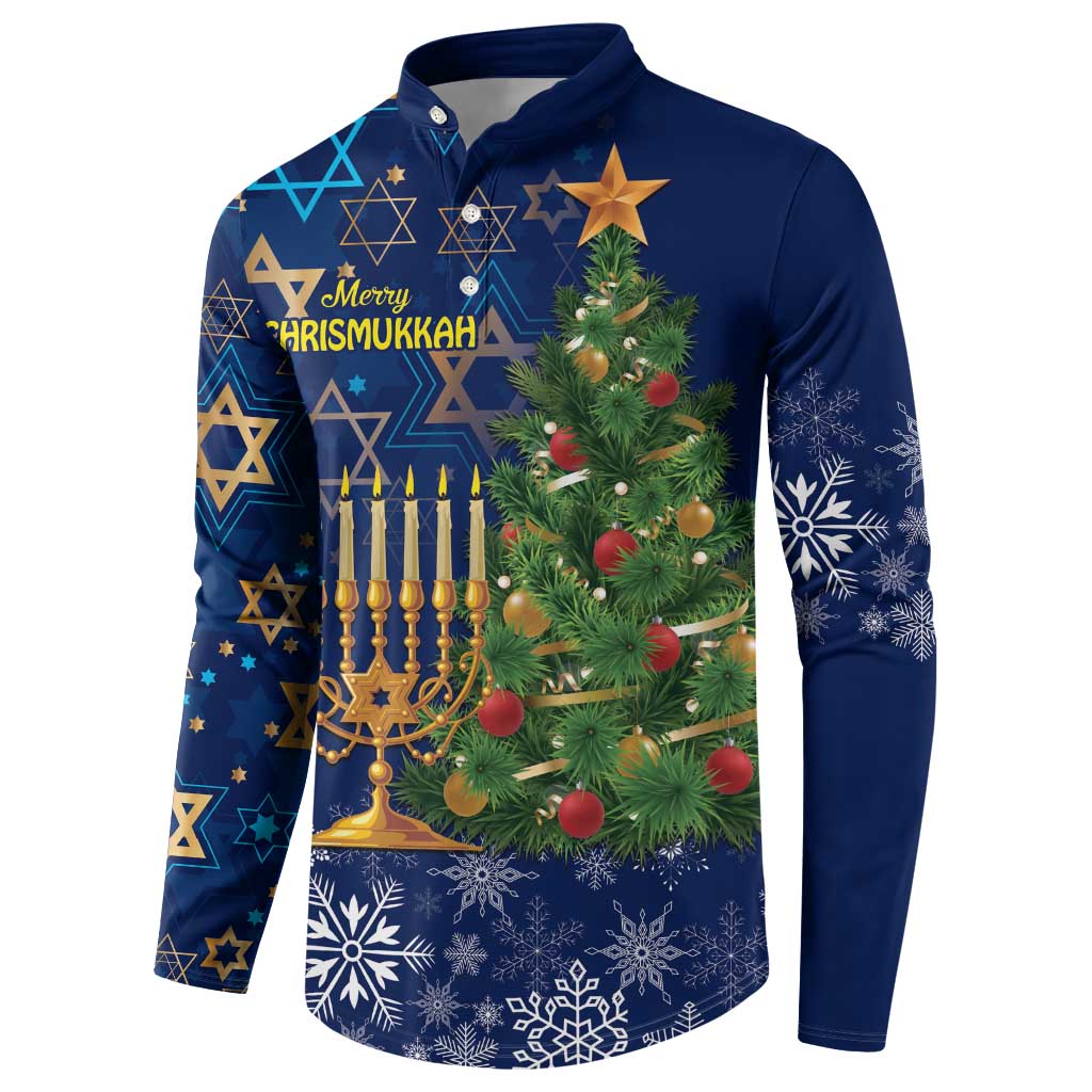 Merry Chrismukkah Button Sweatshirt Merry Christmas and Happy Hanukkah LT9 - Wonder Print Shop