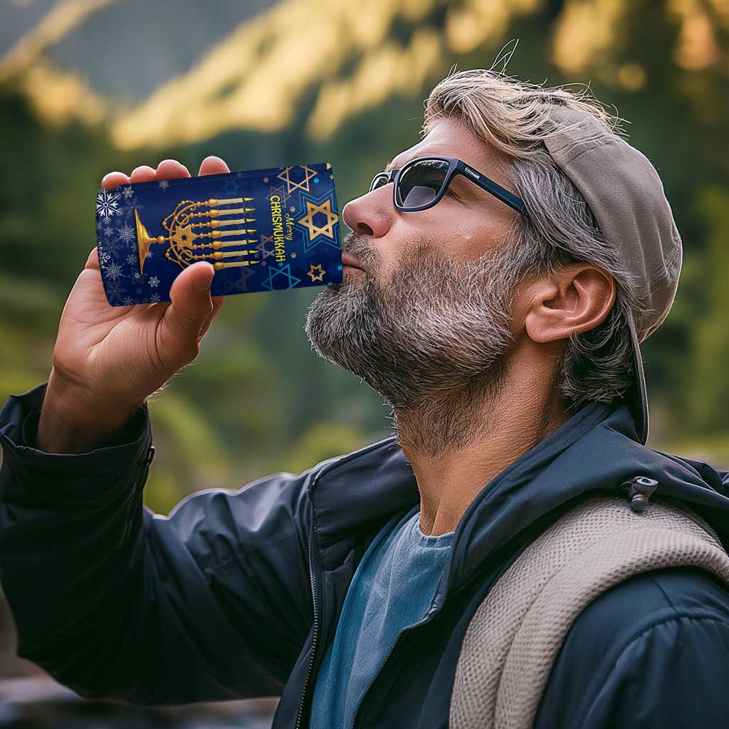 Merry Chrismukkah 4 in 1 Can Cooler Tumbler Merry Christmas and Happy Hanukkah LT9 - Wonder Print Shop