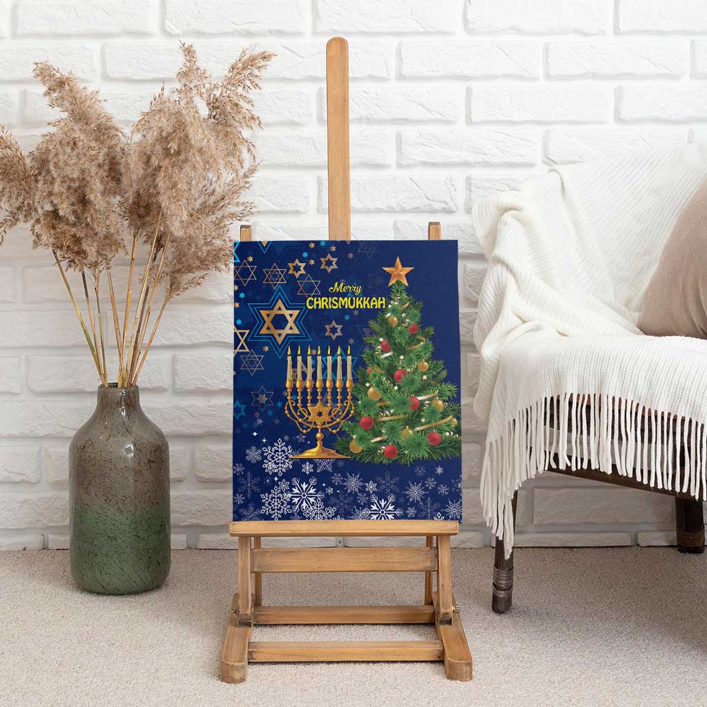 Merry Chrismukkah Canvas Wall Art Merry Christmas and Happy Hanukkah LT9 - Wonder Print Shop