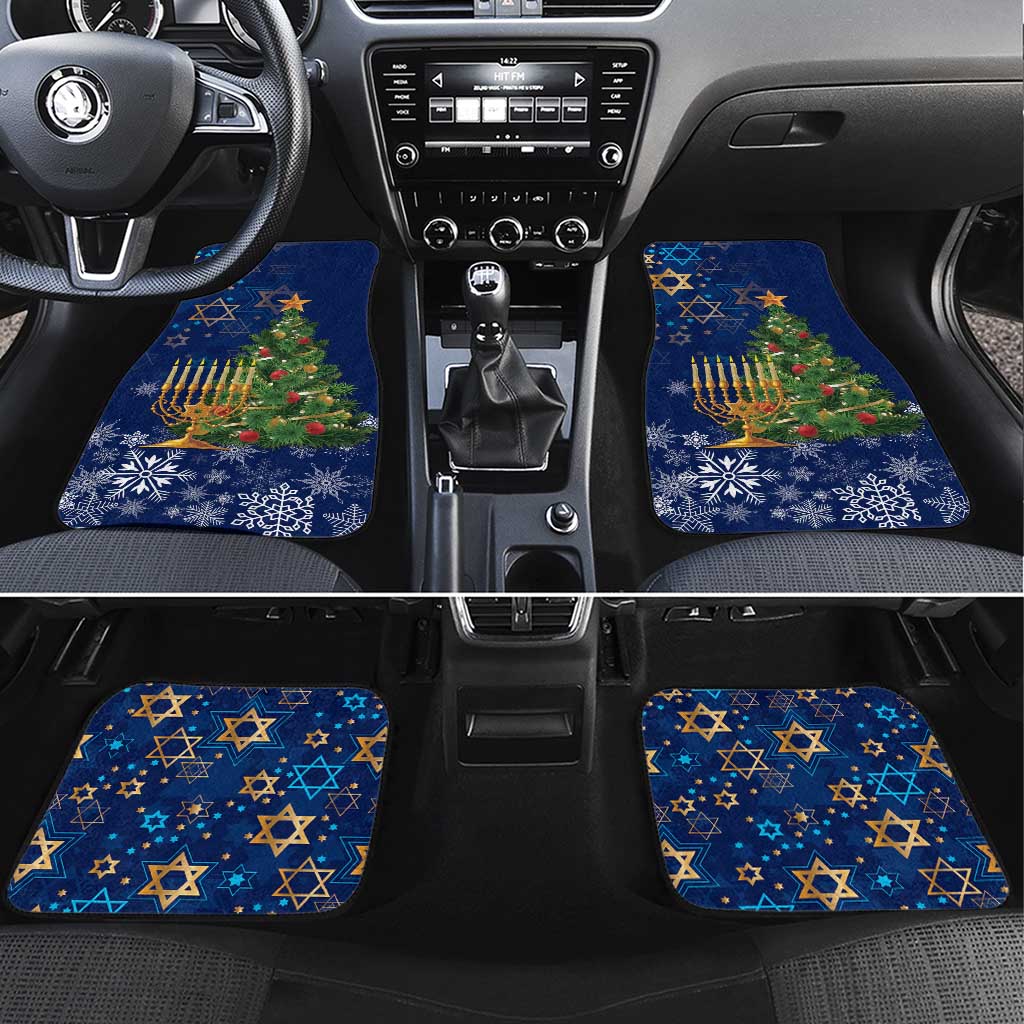 Merry Chrismukkah Car Mats Merry Christmas and Happy Hanukkah LT9 - Wonder Print Shop