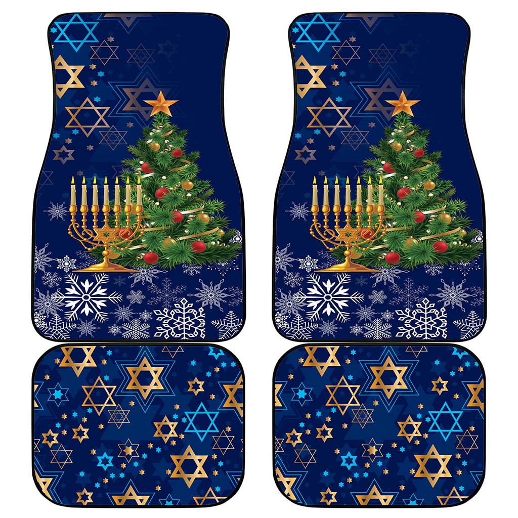 Merry Chrismukkah Car Mats Merry Christmas and Happy Hanukkah LT9 - Wonder Print Shop