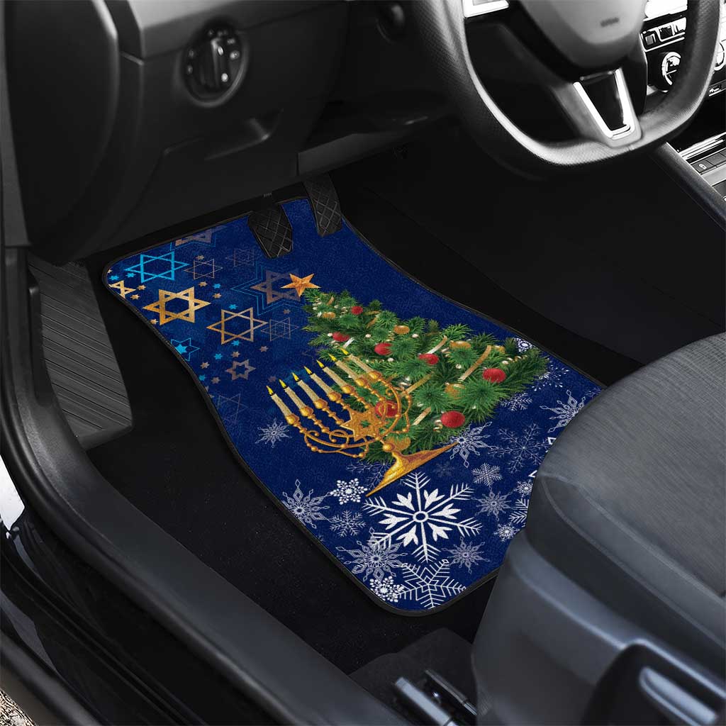 Merry Chrismukkah Car Mats Merry Christmas and Happy Hanukkah LT9 - Wonder Print Shop