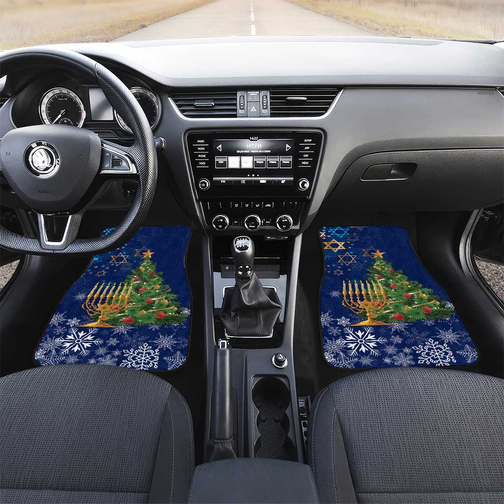 Merry Chrismukkah Car Mats Merry Christmas and Happy Hanukkah LT9 - Wonder Print Shop
