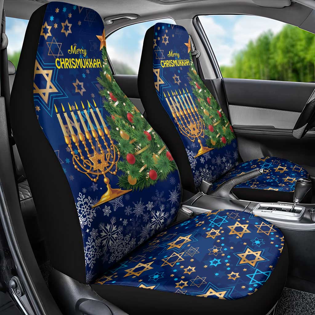 Merry Chrismukkah Car Seat Cover Merry Christmas and Happy Hanukkah LT9 - Wonder Print Shop