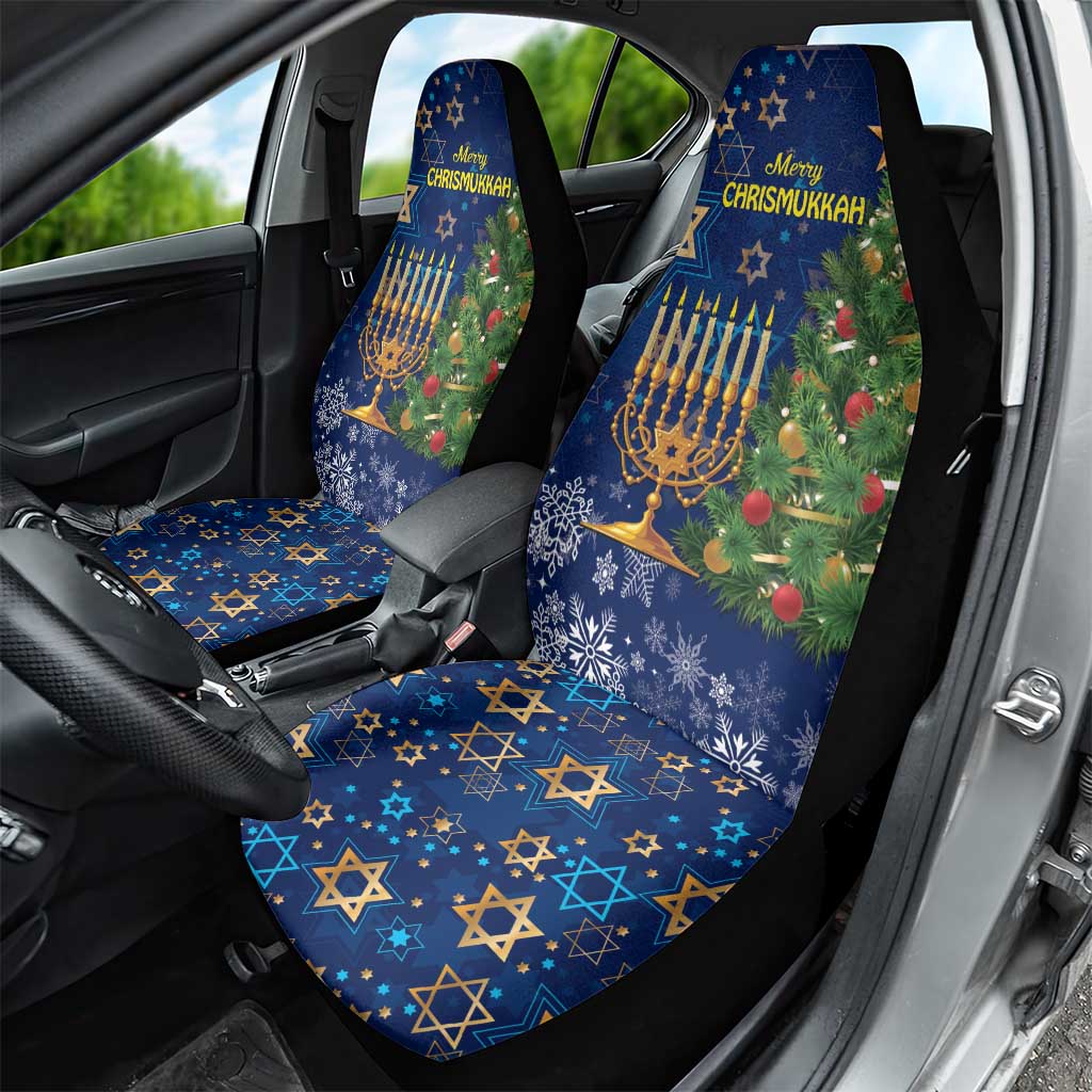 Merry Chrismukkah Car Seat Cover Merry Christmas and Happy Hanukkah LT9 - Wonder Print Shop