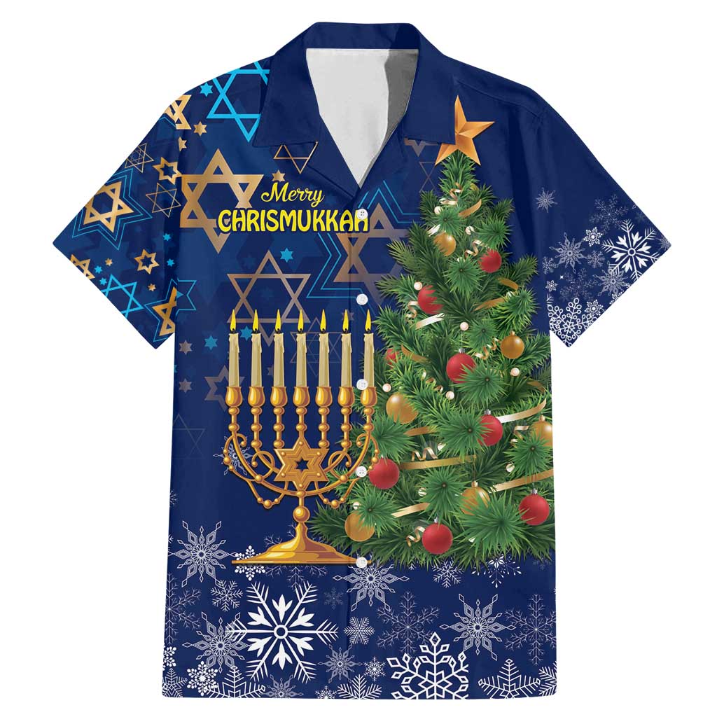 Merry Chrismukkah Family Matching Mermaid Dress and Hawaiian Shirt Merry Christmas and Happy Hanukkah LT9 - Wonder Print Shop