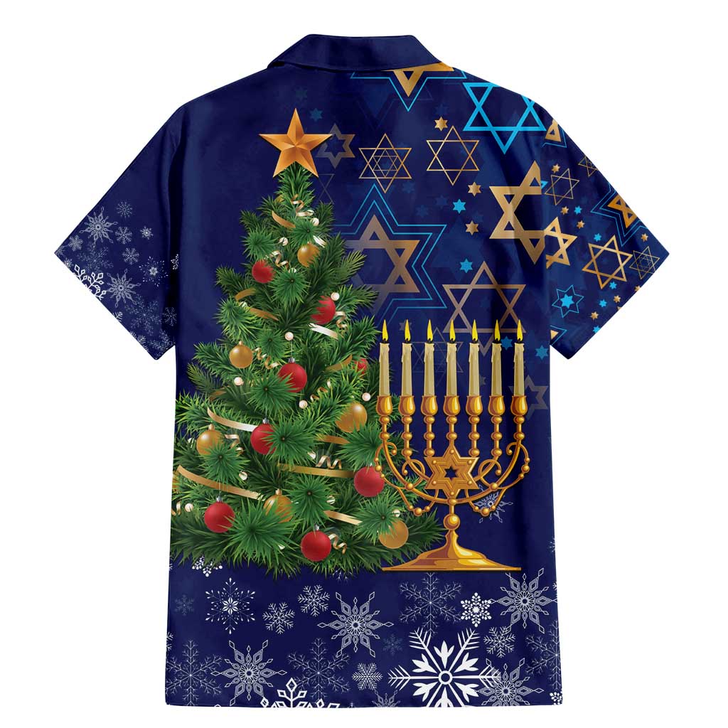 Merry Chrismukkah Family Matching Mermaid Dress and Hawaiian Shirt Merry Christmas and Happy Hanukkah LT9 - Wonder Print Shop