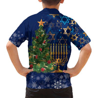 Merry Chrismukkah Family Matching Short Sleeve Bodycon Dress and Hawaiian Shirt Merry Christmas and Happy Hanukkah - Wonder Print Shop