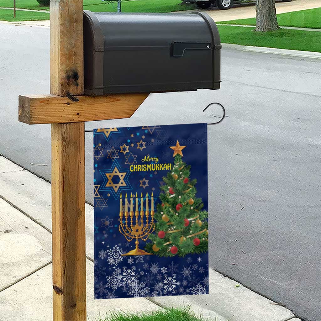 Merry Chrismukkah Garden Flag Merry Christmas and Happy Hanukkah - Wonder Print Shop