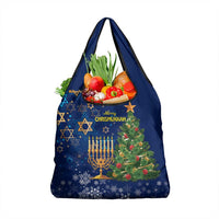 Merry Chrismukkah Grocery Bag Merry Christmas and Happy Hanukkah