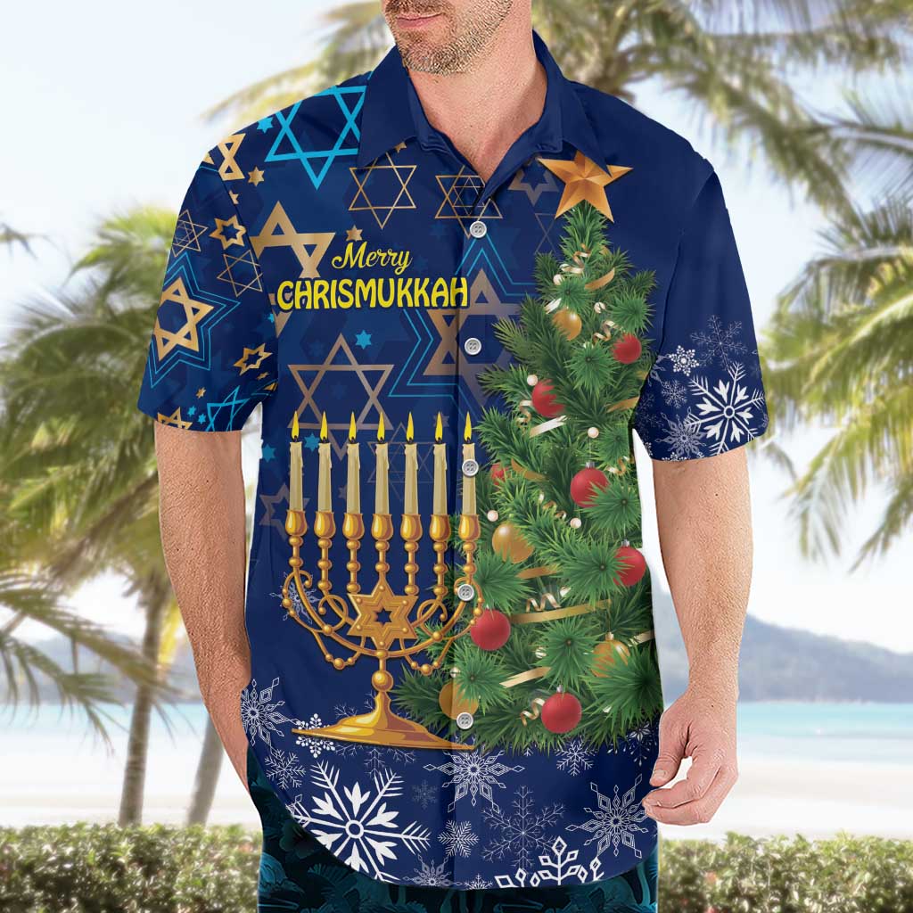 Merry Chrismukkah Hawaiian Shirt Merry Christmas and Happy Hanukkah - Wonder Print Shop