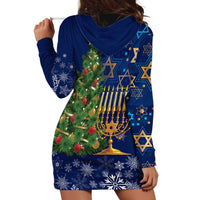 Merry Chrismukkah Hoodie Dress Merry Christmas and Happy Hanukkah - Wonder Print Shop