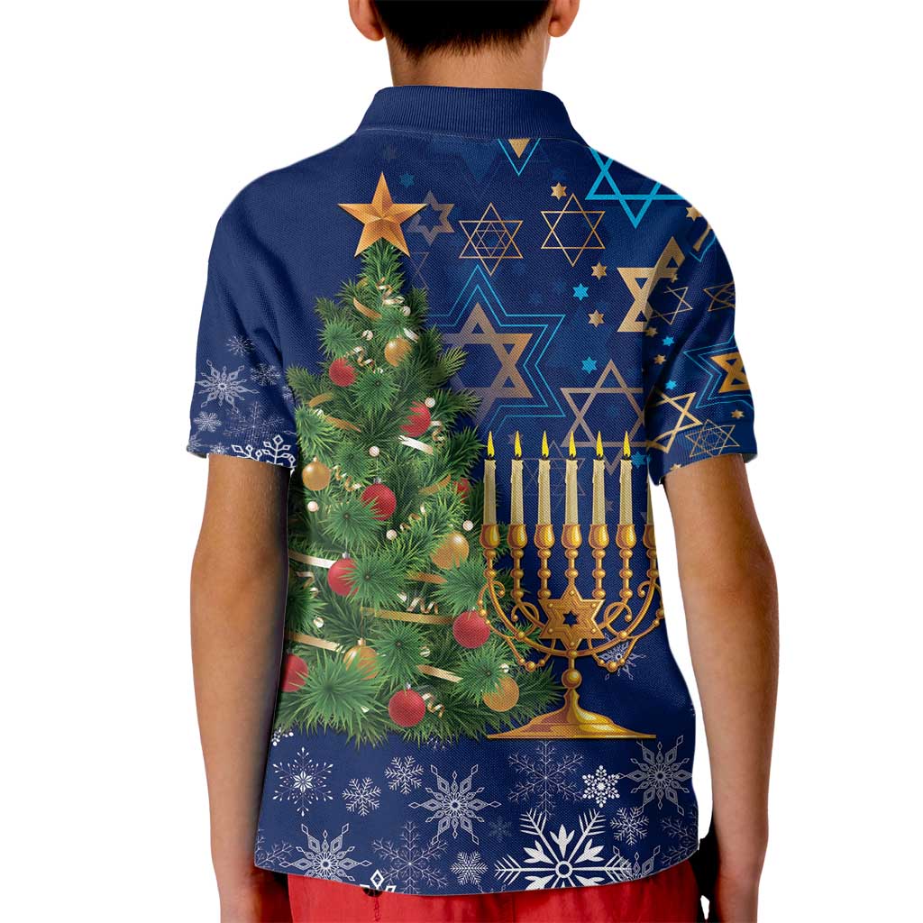 Merry Chrismukkah Kid Polo Shirt Merry Christmas and Happy Hanukkah - Wonder Print Shop