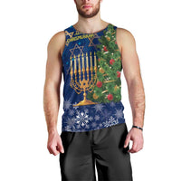 Merry Chrismukkah Men Tank Top Merry Christmas and Happy Hanukkah - Wonder Print Shop