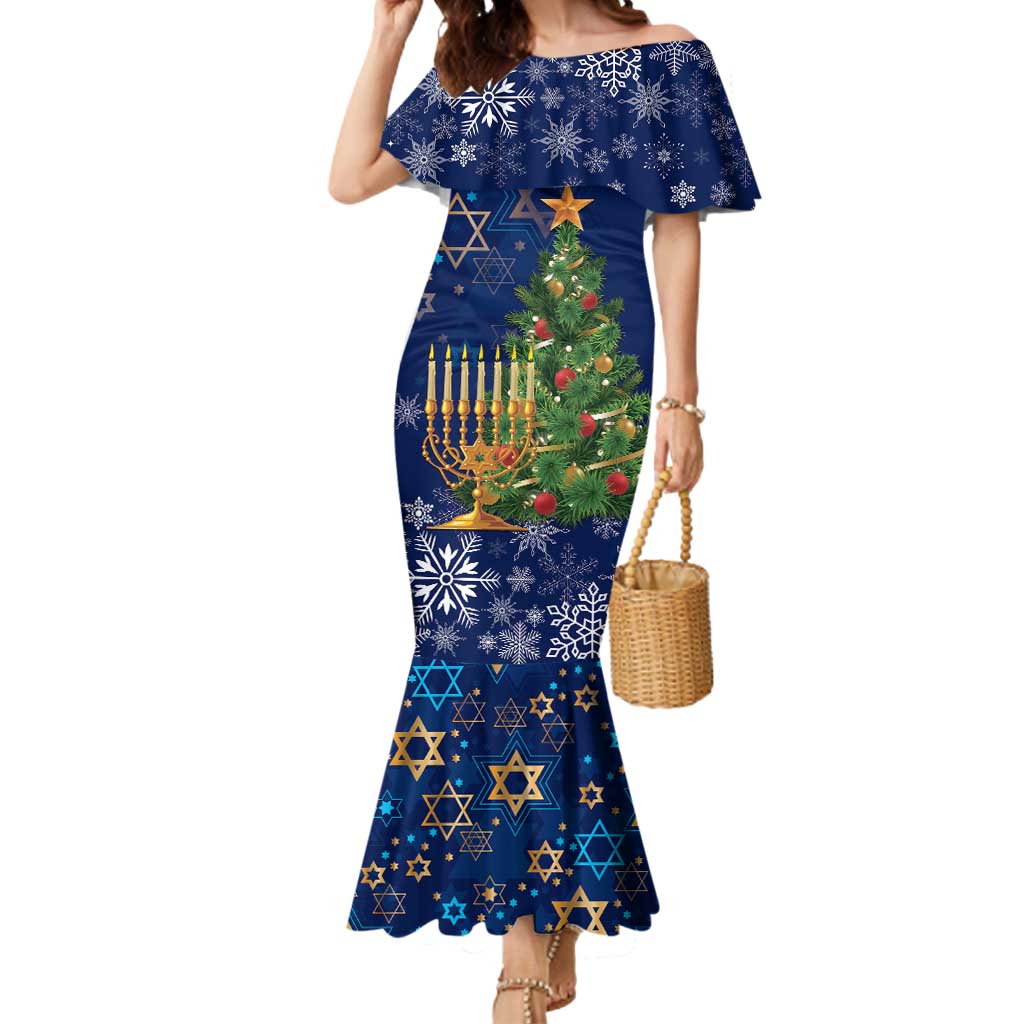Merry Chrismukkah Mermaid Dress Merry Christmas and Happy Hanukkah - Wonder Print Shop