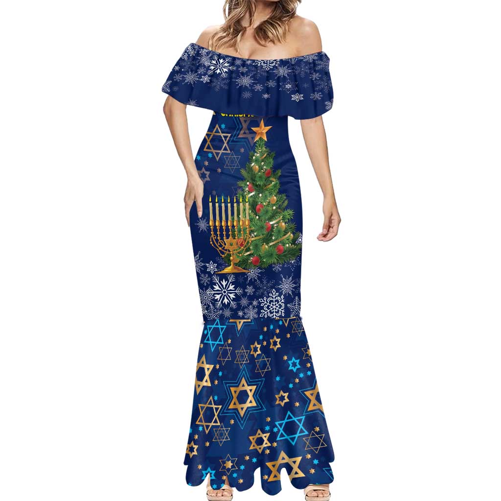 Merry Chrismukkah Mermaid Dress Merry Christmas and Happy Hanukkah - Wonder Print Shop