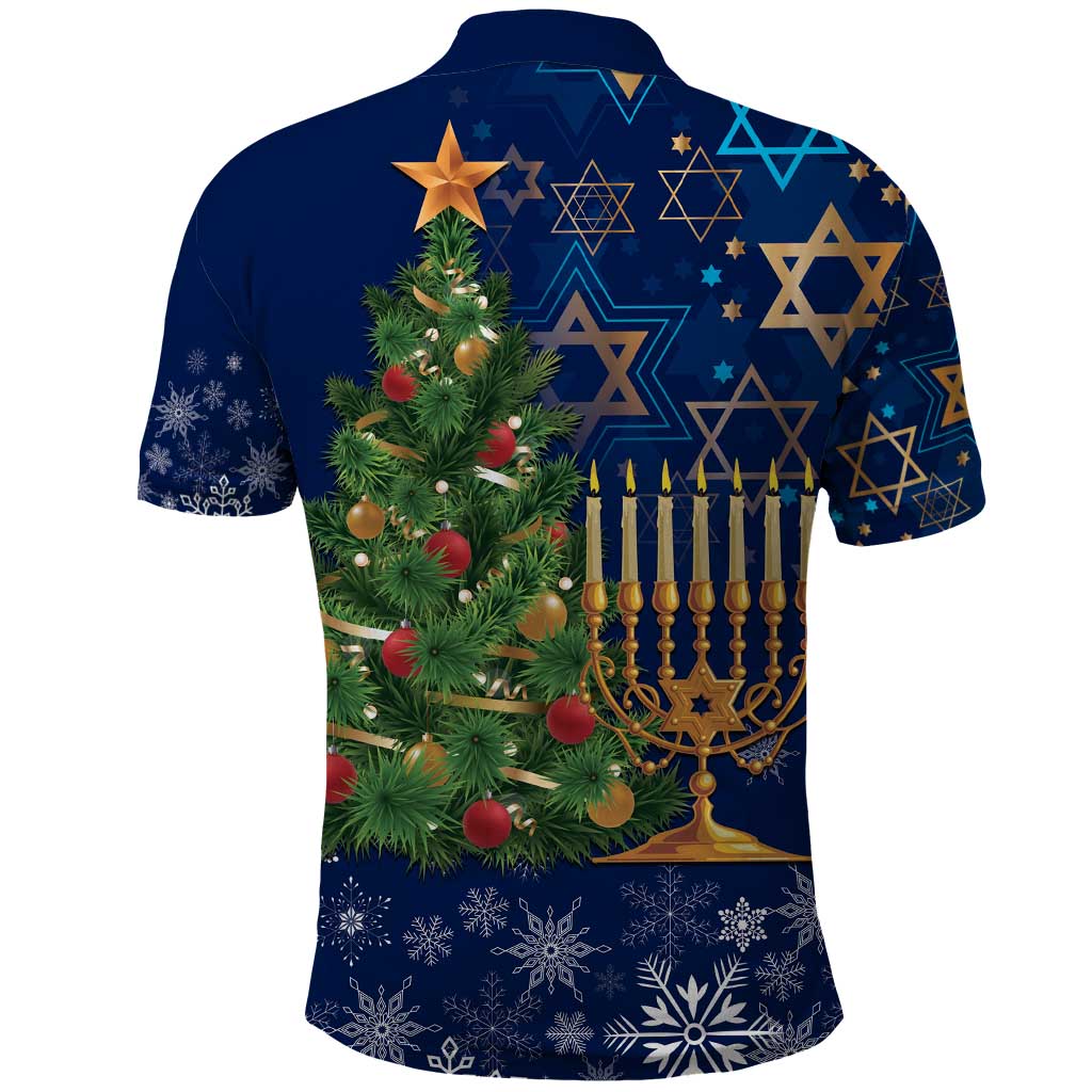 Merry Chrismukkah Polo Shirt Merry Christmas and Happy Hanukkah - Wonder Print Shop