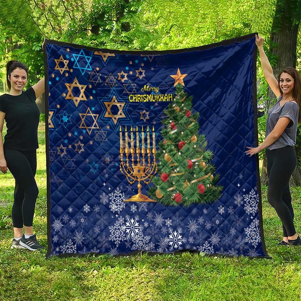 Merry Chrismukkah Quilt Merry Christmas and Happy Hanukkah - Wonder Print Shop