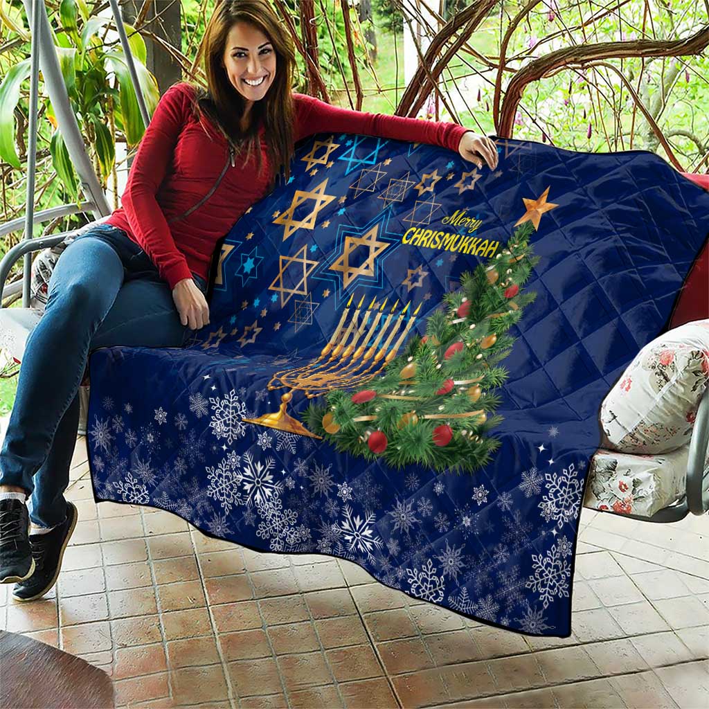Merry Chrismukkah Quilt Merry Christmas and Happy Hanukkah - Wonder Print Shop