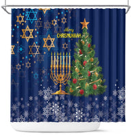 Merry Chrismukkah Shower Curtain Merry Christmas and Happy Hanukkah