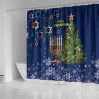 Merry Chrismukkah Shower Curtain Merry Christmas and Happy Hanukkah