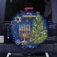 Merry Chrismukkah Spare Tire Cover Merry Christmas and Happy Hanukkah - Wonder Print Shop