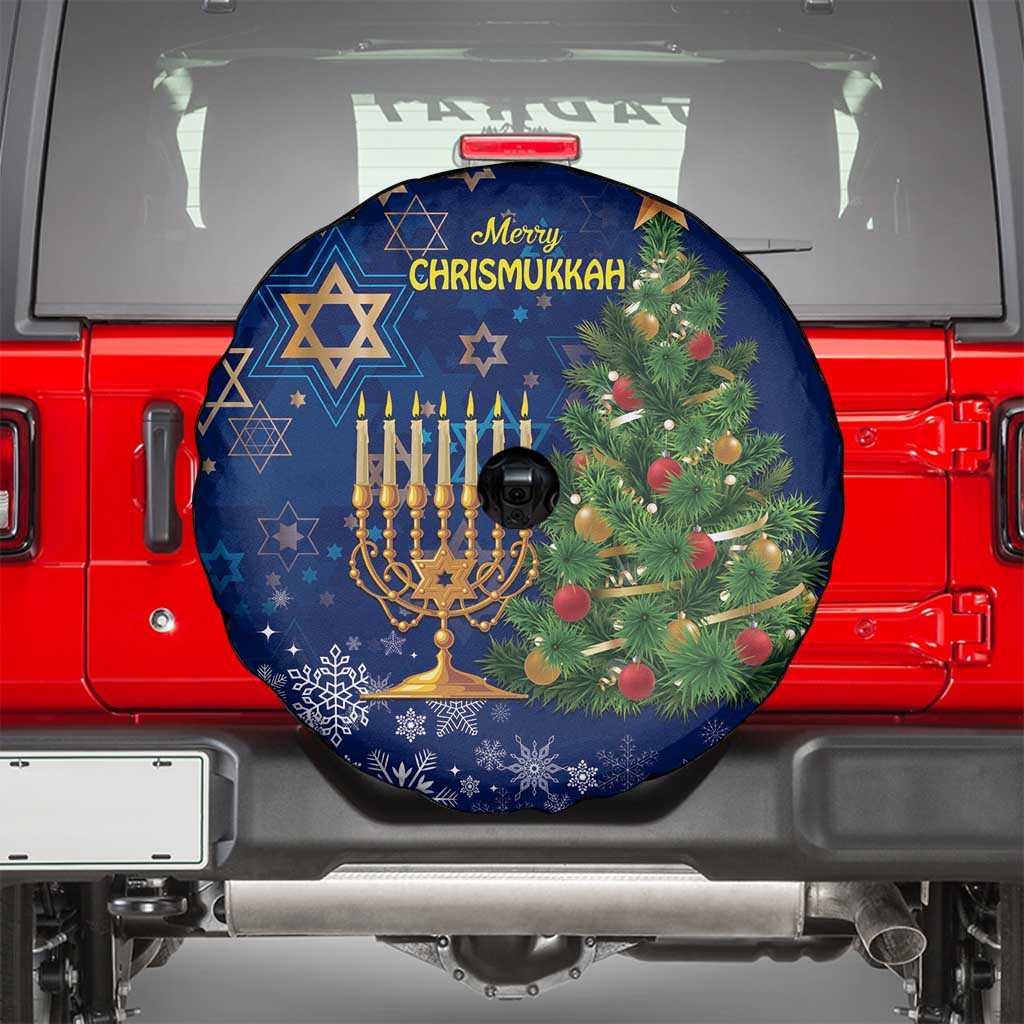 Merry Chrismukkah Spare Tire Cover Merry Christmas and Happy Hanukkah - Wonder Print Shop