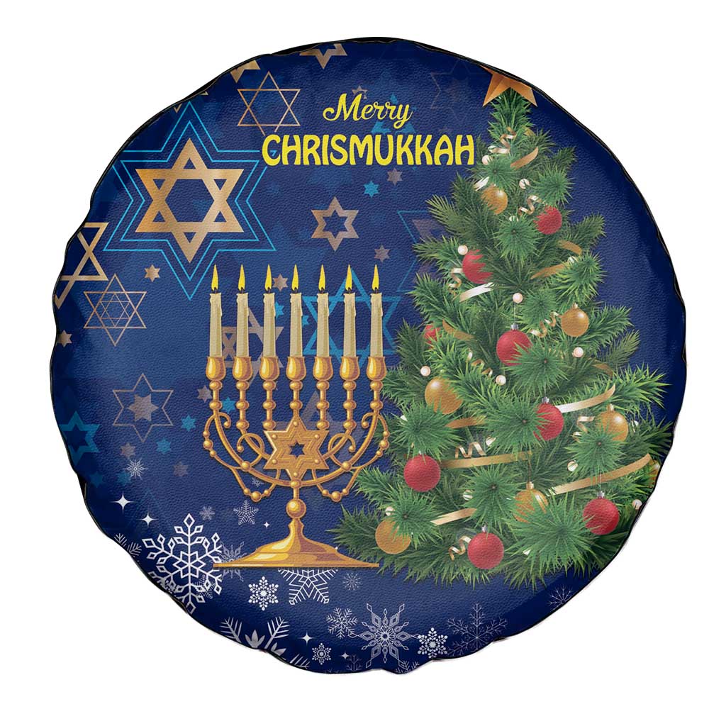 Merry Chrismukkah Spare Tire Cover Merry Christmas and Happy Hanukkah - Wonder Print Shop