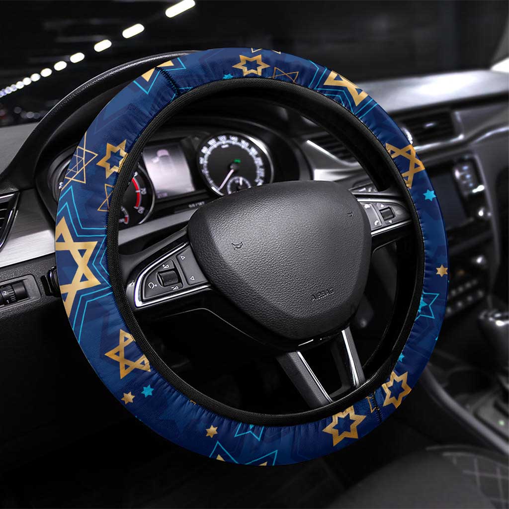 Merry Chrismukkah Steering Wheel Cover Merry Christmas and Happy Hanukkah - Wonder Print Shop