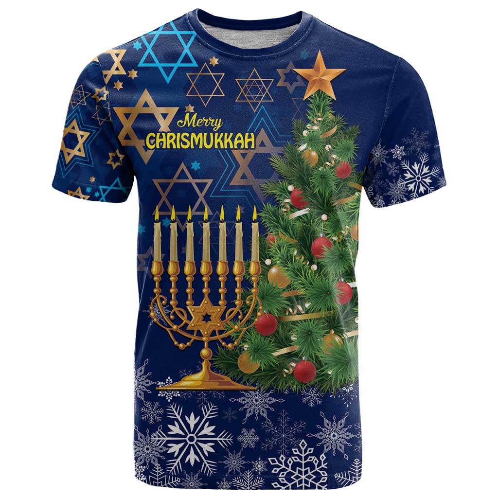 Merry Chrismukkah T Shirt Merry Christmas and Happy Hanukkah - Wonder Print Shop