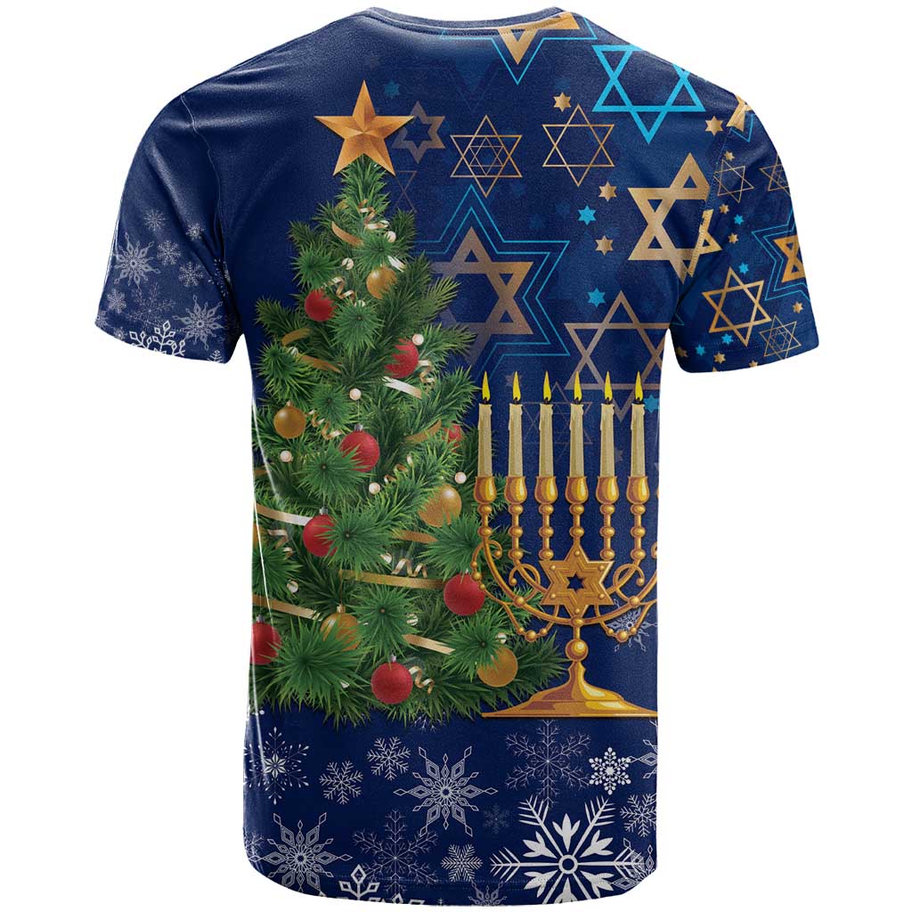 Merry Chrismukkah T Shirt Merry Christmas and Happy Hanukkah - Wonder Print Shop