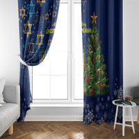 Merry Chrismukkah Window Curtain Merry Christmas and Happy Hanukkah - Wonder Print Shop