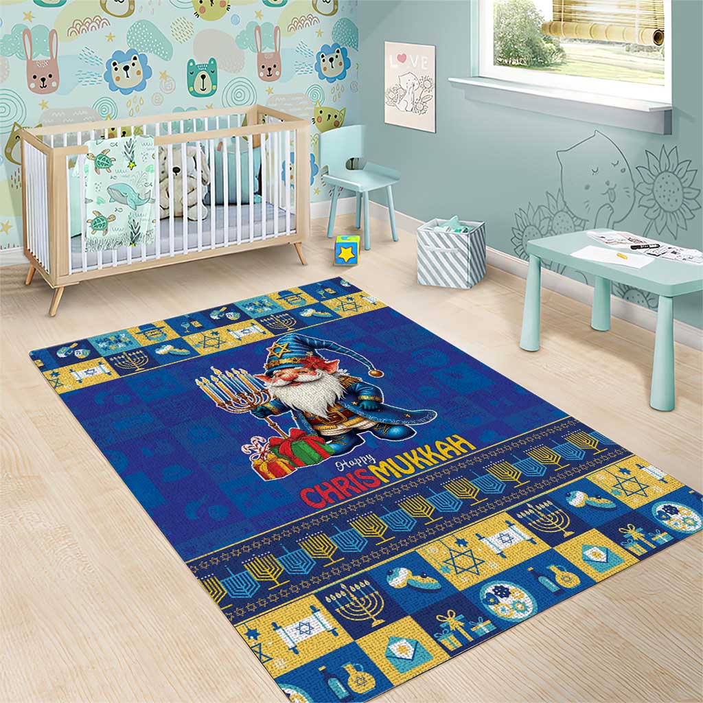 Merry Chrismukkah Area Rug With Gnome Christmas Hanukkah LT9 - Wonder Print Shop