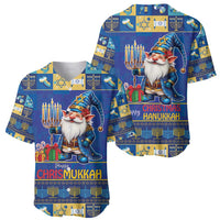 Merry Chrismukkah Baseball Jersey With Gnome Christmas Hanukkah LT9 - Wonder Print Shop