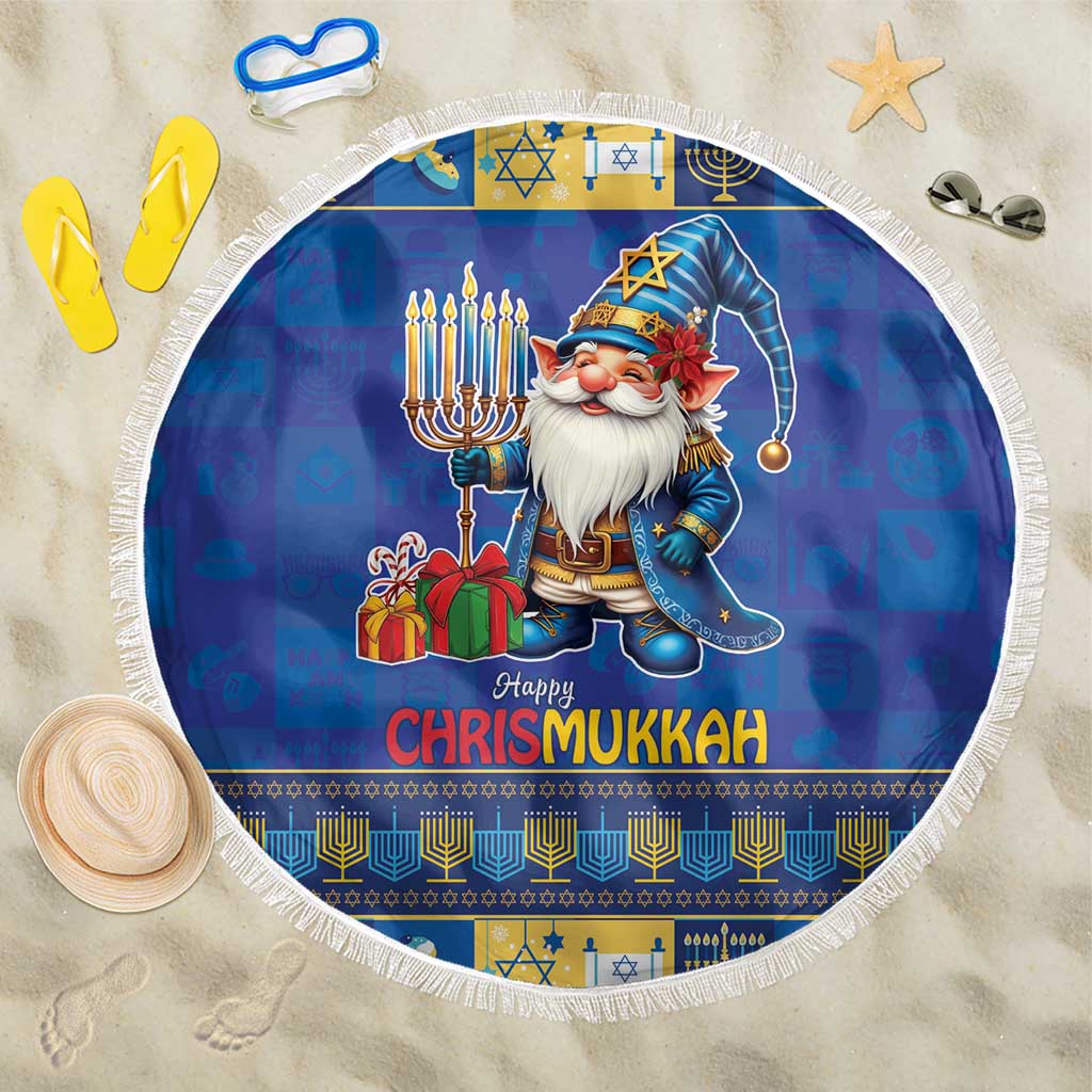 Merry Chrismukkah Beach Blanket With Gnome Christmas Hanukkah LT9 - Wonder Print Shop