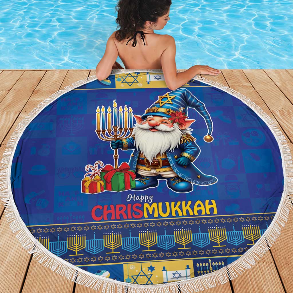 Merry Chrismukkah Beach Blanket With Gnome Christmas Hanukkah LT9 - Wonder Print Shop