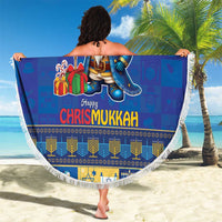 Merry Chrismukkah Beach Blanket With Gnome Christmas Hanukkah LT9 - Wonder Print Shop