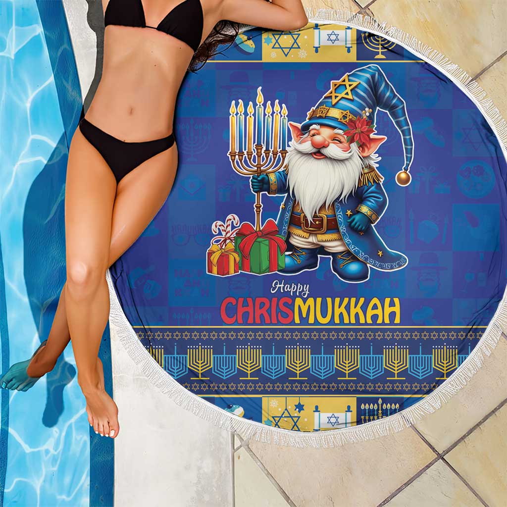 Merry Chrismukkah Beach Blanket With Gnome Christmas Hanukkah LT9 - Wonder Print Shop