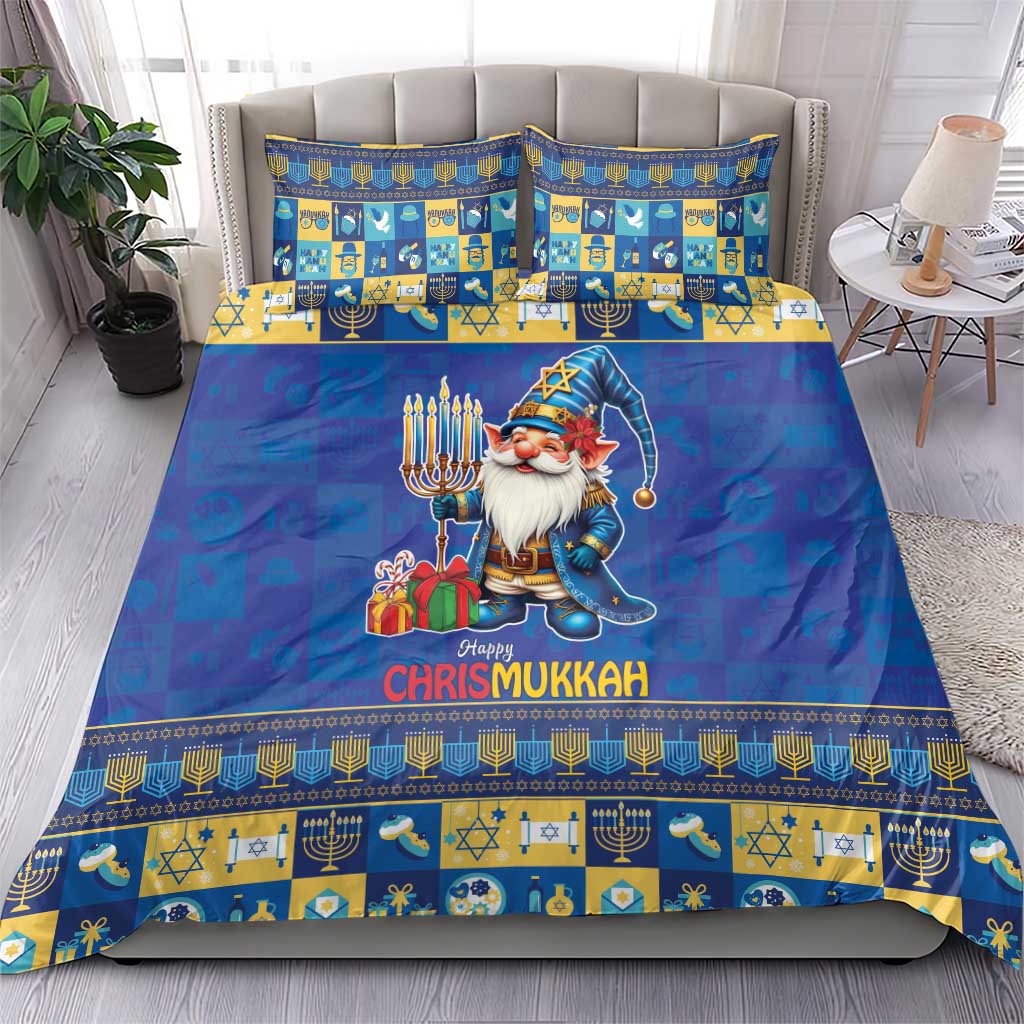 Merry Chrismukkah Bedding Set With Gnome Christmas Hanukkah LT9 - Wonder Print Shop