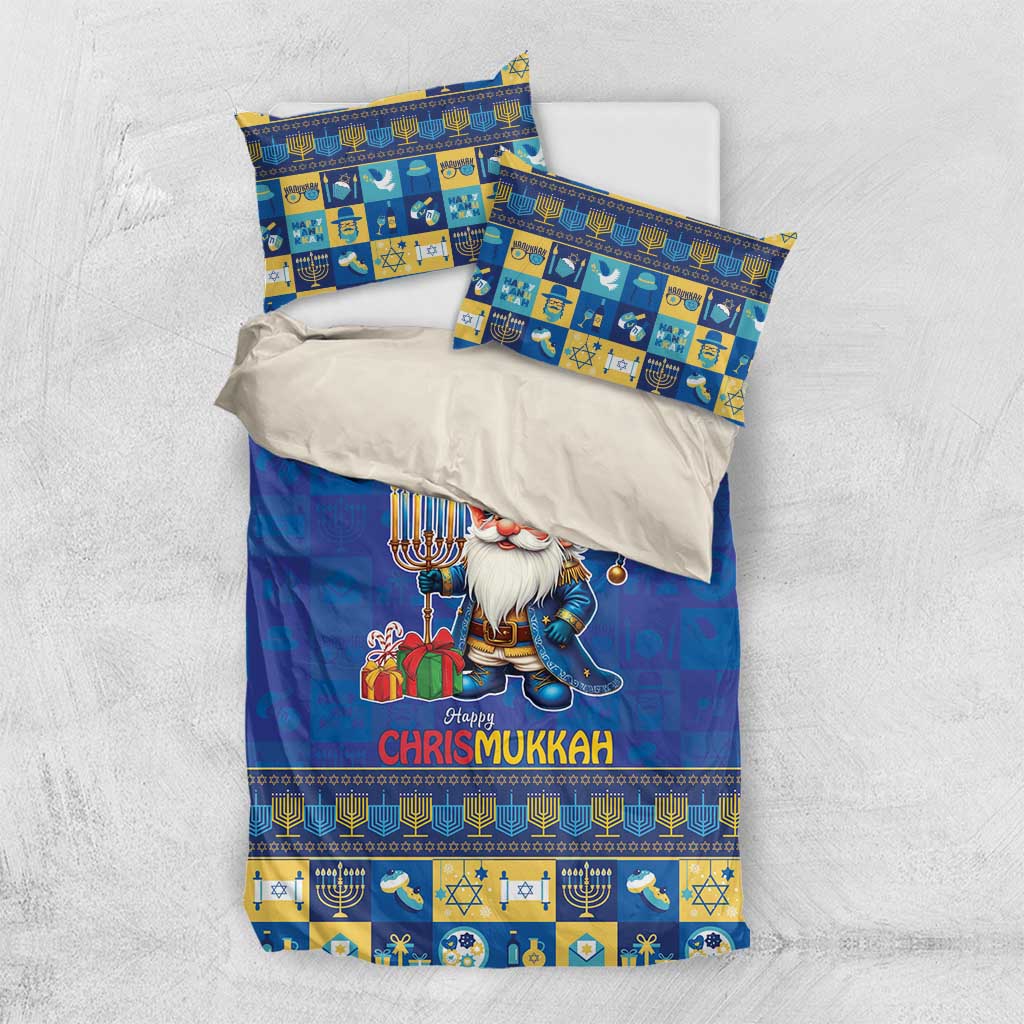 Merry Chrismukkah Bedding Set With Gnome Christmas Hanukkah LT9 - Wonder Print Shop