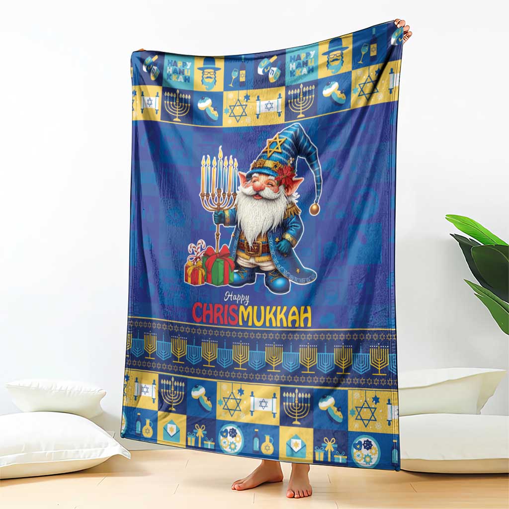 Merry Chrismukkah Blanket With Gnome Christmas Hanukkah