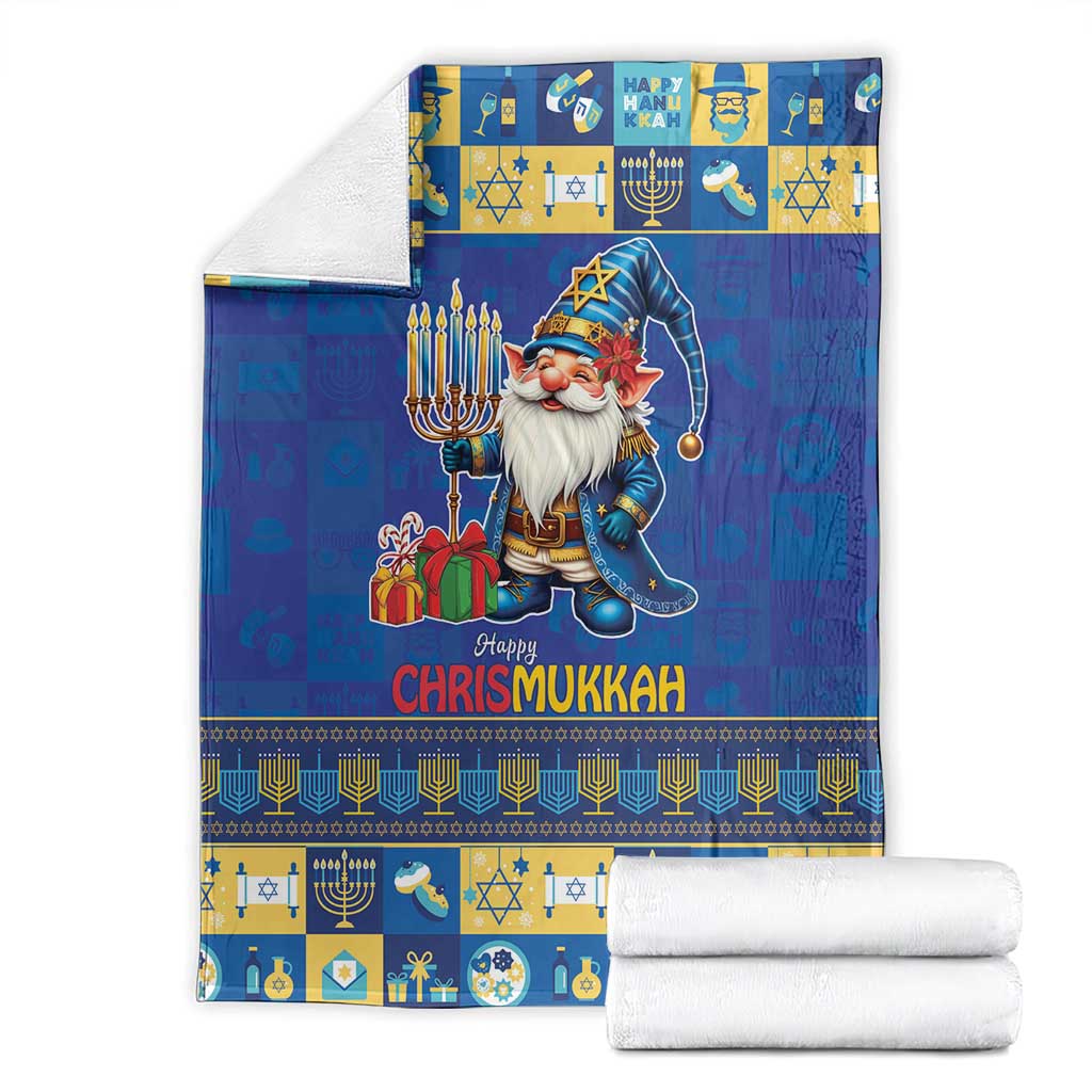 Merry Chrismukkah Blanket With Gnome Christmas Hanukkah