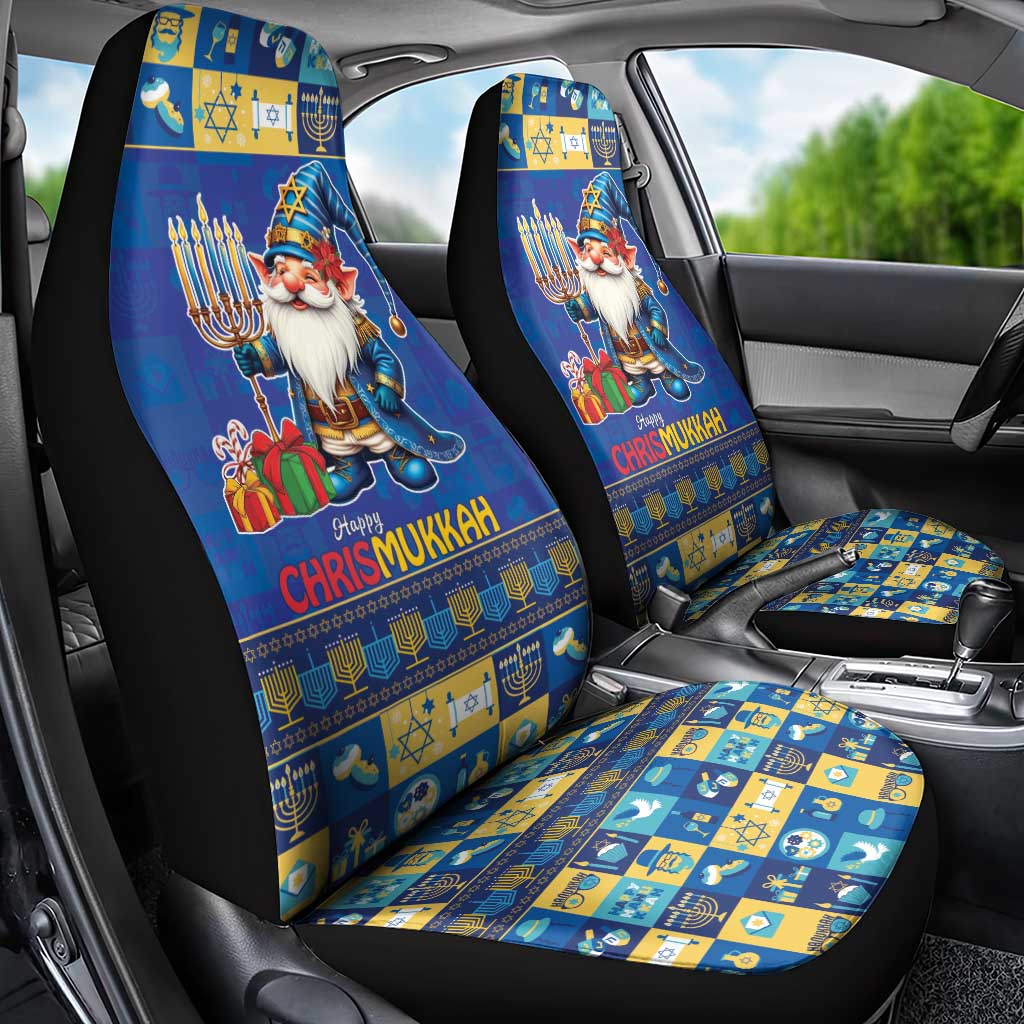 Merry Chrismukkah Car Seat Cover With Gnome Christmas Hanukkah LT9 - Wonder Print Shop