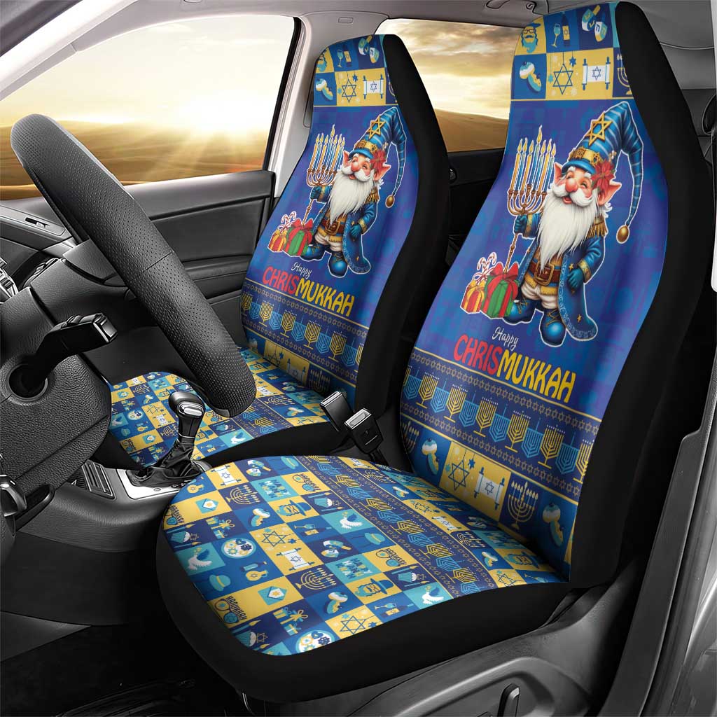 Merry Chrismukkah Car Seat Cover With Gnome Christmas Hanukkah LT9 - Wonder Print Shop