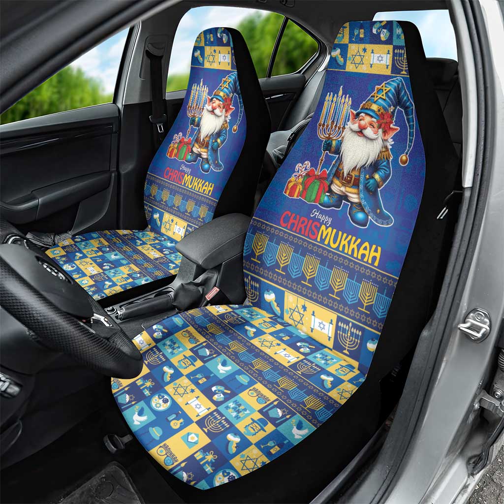 Merry Chrismukkah Car Seat Cover With Gnome Christmas Hanukkah LT9 - Wonder Print Shop