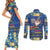 Merry Chrismukkah Couples Matching Short Sleeve Bodycon Dress and Long Sleeve Button Shirt With Gnome Christmas Hanukkah LT9 - Wonder Print Shop