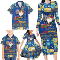 Merry Chrismukkah Family Matching Long Sleeve Bodycon Dress and Hawaiian Shirt With Gnome Christmas Hanukkah LT9 - Wonder Print Shop